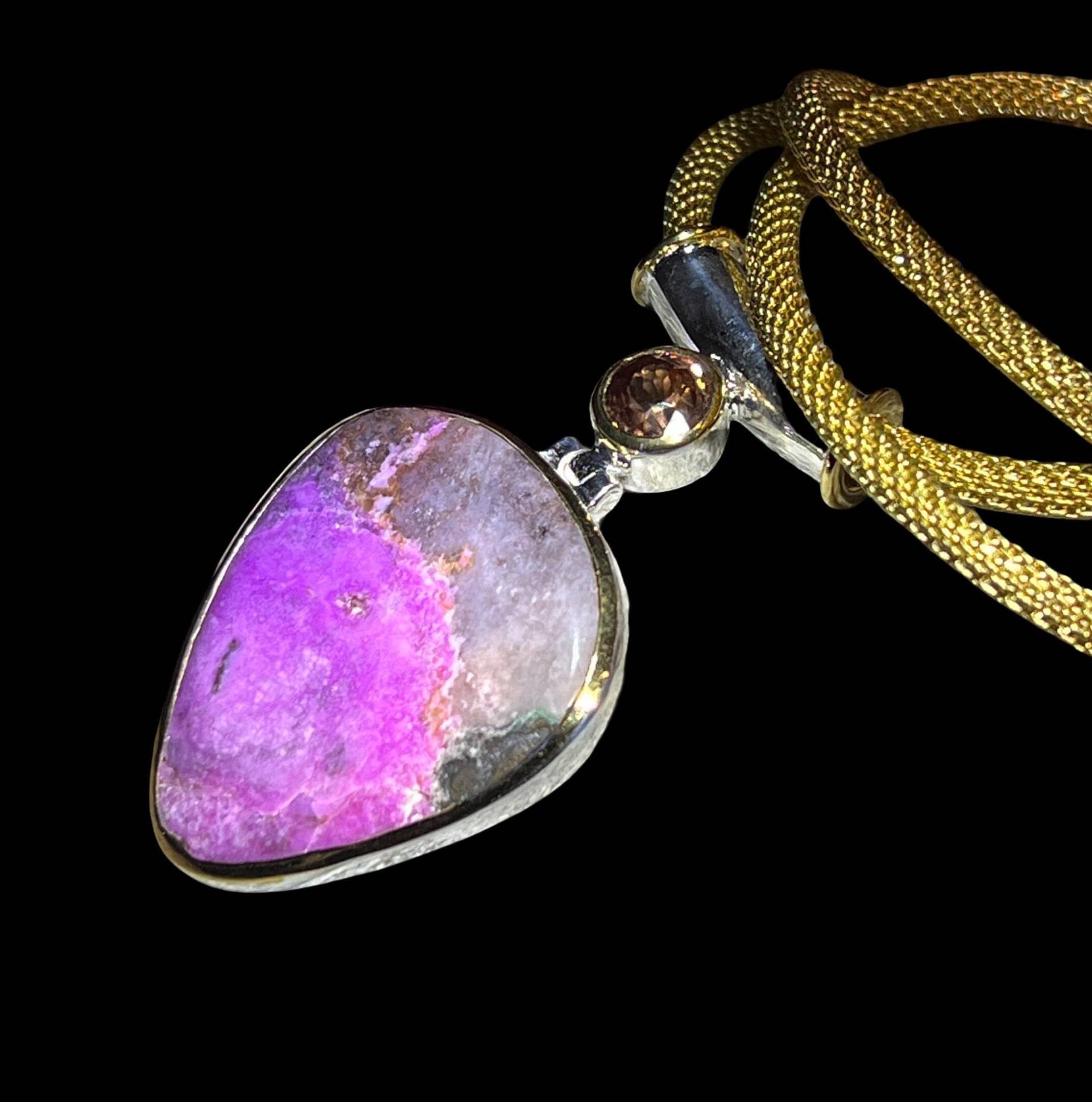 Calcit Mit Turmalin Collier von MaxGloriaOpal