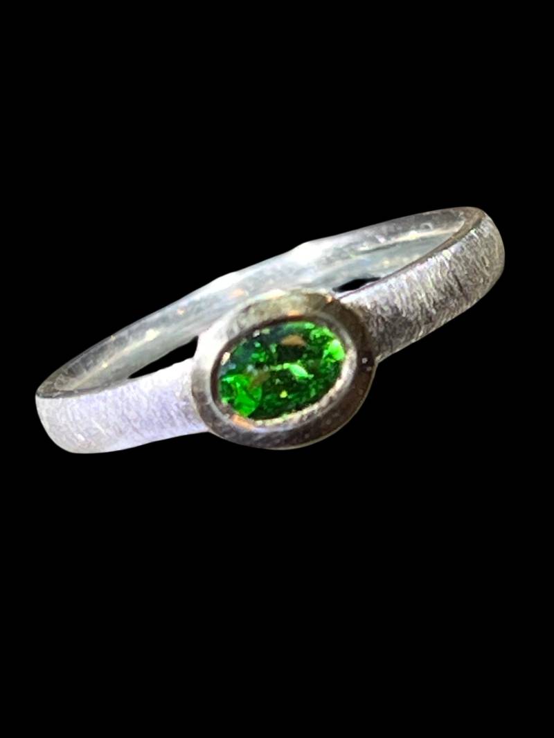 Tsavorit Sternen Kristall Ring in Silber Mit Vergoldeter Fassung von MaxGloriaOpal