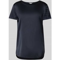MM Regular Fit Blusenshirt mit Rundhalsausschnitt Modell 'CORTONA' in Dunkelblau, Größe 34 von MM