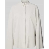 MM Relaxed Fit Bluse mit überschnittenen Schultern Modell 'PATELLA' in Hellgrau, Größe L von MM