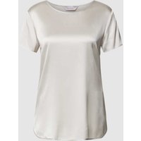 MaxMara Leisure Seidenshirt mit Rundhalsausschnitt Modell 'CORTONA' in Beige, Größe 44 von MaxMara Leisure