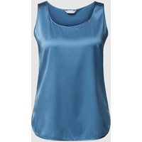 MaxMara Leisure Seidentop im unifarbenen Design Modell 'PAN' in Bleu, Größe 36 von MaxMara Leisure