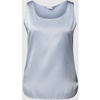 MaxMara Leisure Seidentop im unifarbenen Design Modell 'PAN' in Hellblau, Größe 36 von MaxMara Leisure