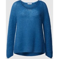 MaxMara Leisure Strickpullover mit U-Ausschnitt Modell 'WASER' in Royal, Größe M von MaxMara Leisure