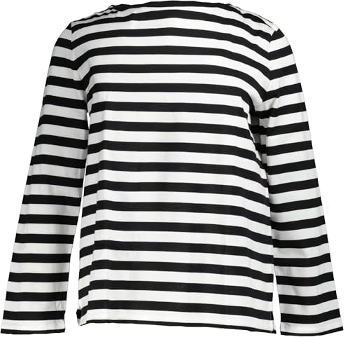 MAXMARA Weekend Damen Langarmshirt schwarz gestreift (DE/NL/SE/PL, Alphanumerisch, L, Regular, Regular, schwarz-weiß-001) von MaxMara
