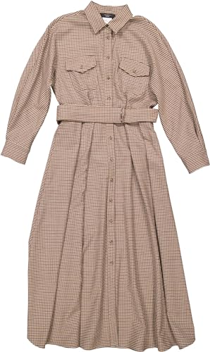 MAXMARA Weekend Damen Blusenkleid in Karo-Muster braun-Mix (DE/NL/SE/PL, Numerisch, 36, Regular, Regular, braun-Mix) von MAXMARA