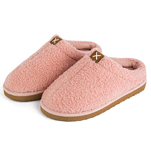 MaxMuxun Hausschuhe Damen Winter Warm Plüsch Slipper Baumwolle Pantoffeln Memory Foam Frauen Gefüttert Schuhe Rutschfeste Sohle Indoor Outdoor von MaxMuxun