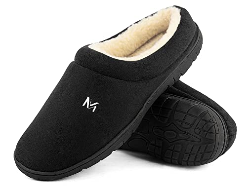 MaxMuxun Hausschuhe Herren Winter Warm Plüsch Slipper Gefütterte Pantoffeln Memory Schaum Männer Schuhe Rutschfeste TPR-Sohle Indoor Outdoor Winterschuhe von MaxMuxun