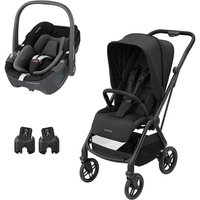 MAXI COSI Kinderwagen Set Leona 2 Essential Black & MAXI COSI Babyschale Pebble 360 Essential Black von Maxi Cosi