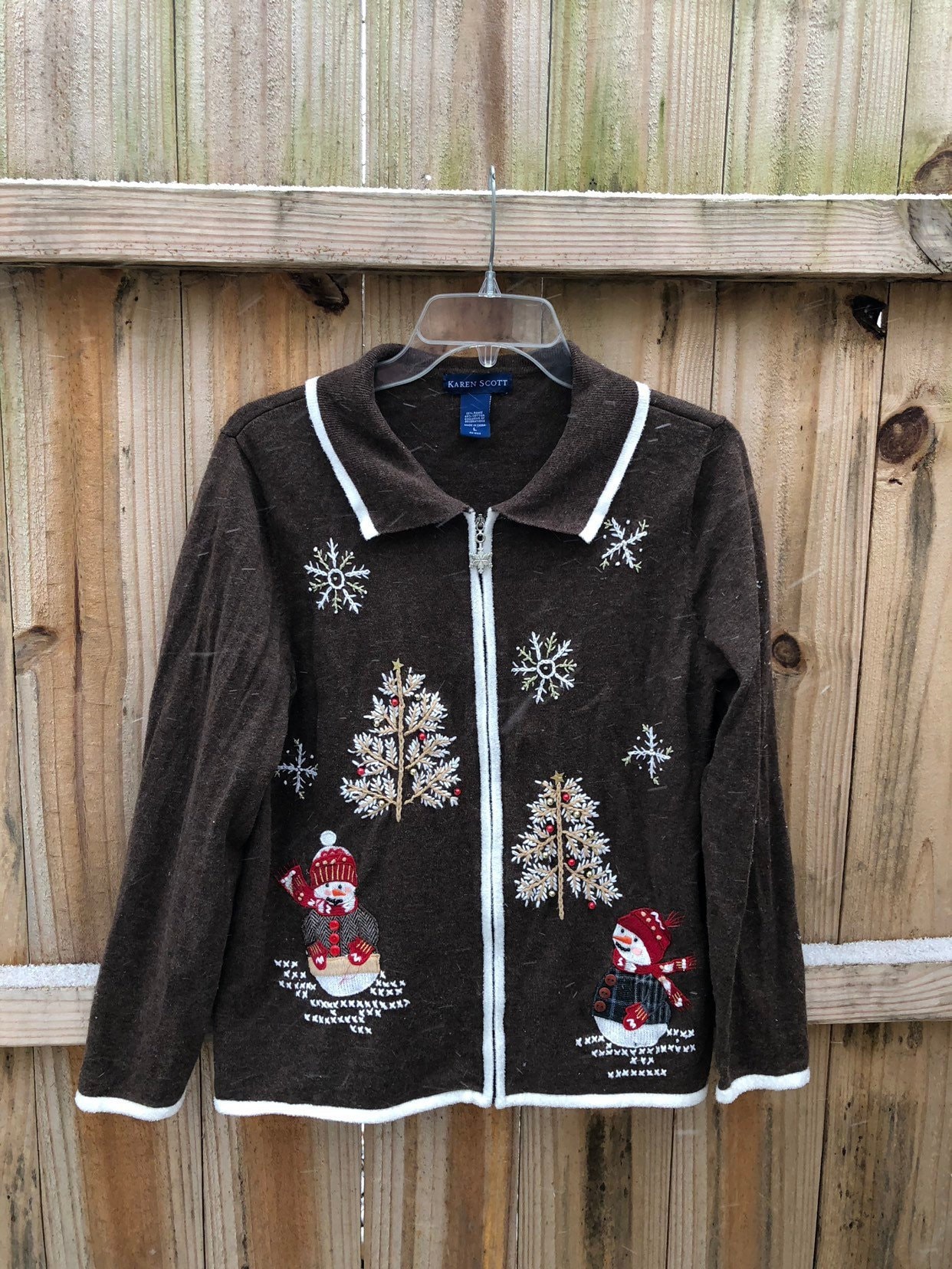 Vintage 90Er Jahre Ugly Christmas Sweater By Karen Scott Size L von MaxiGirlShop