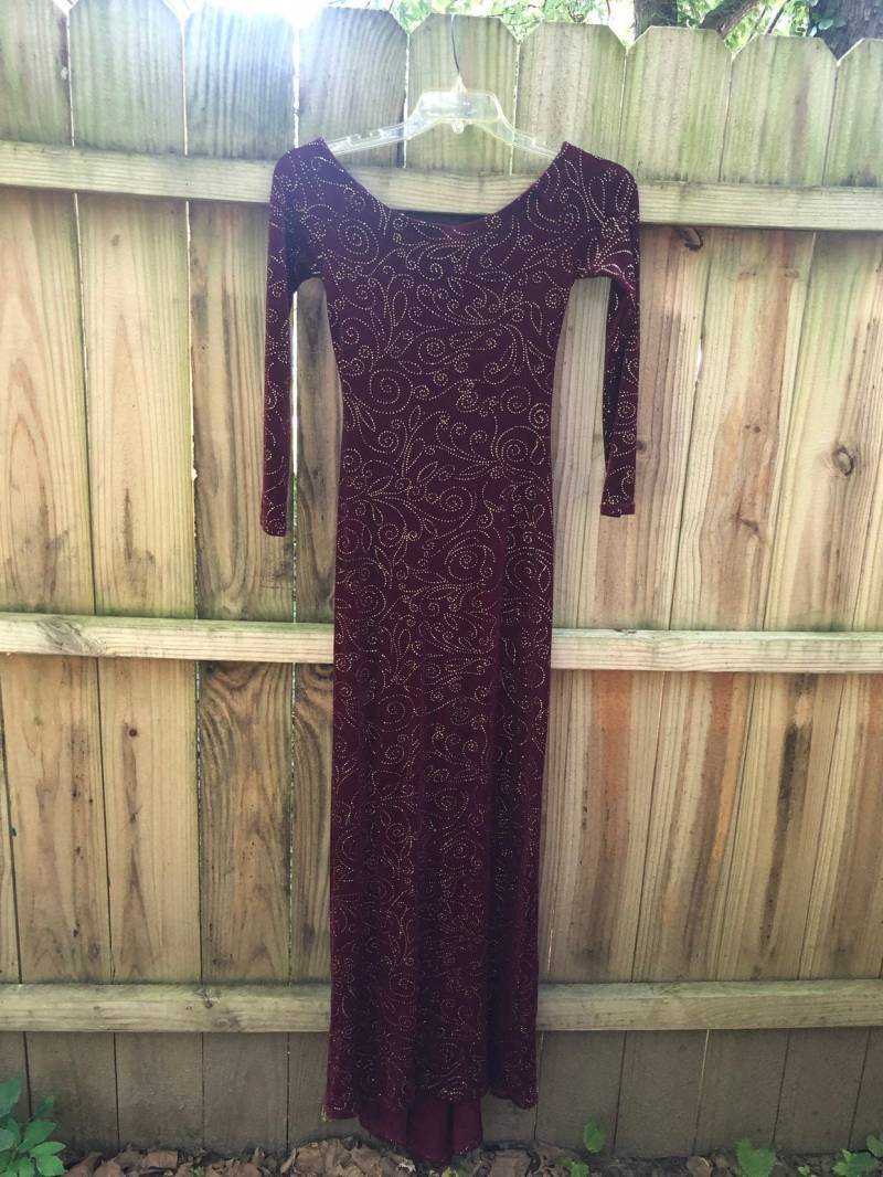 Vintage Jessica Mcclintock Abendkleid 90Er Jahre Stretch Abendkleid, Größe 40 von MaxiGirlShop