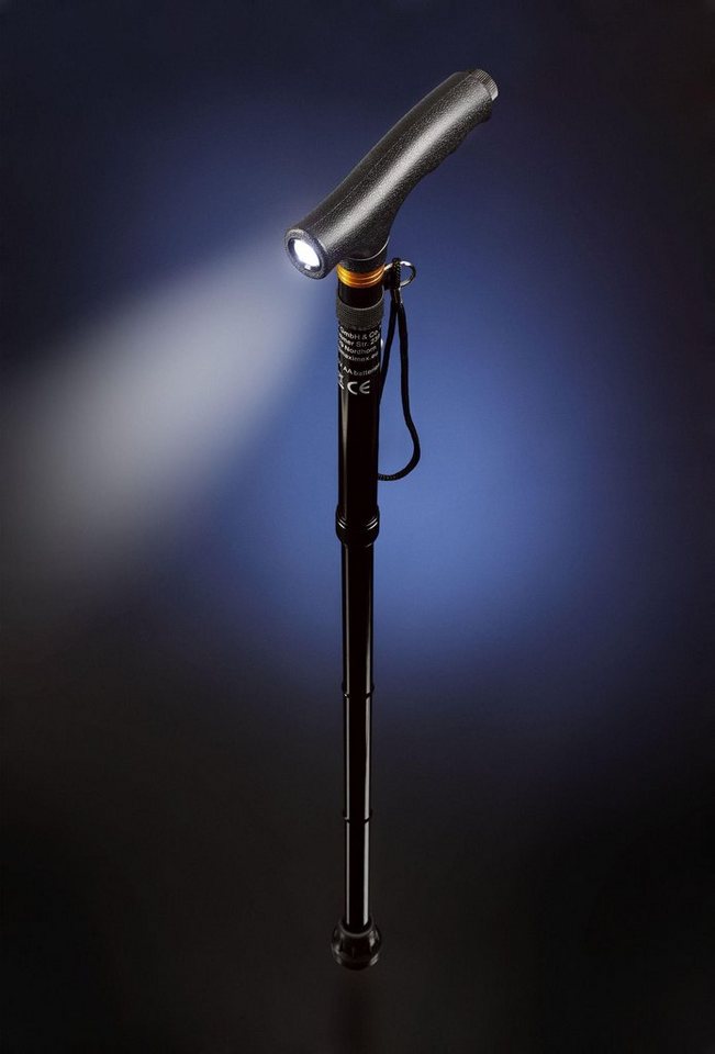 Maximex Gehstock Faltbarer Gehstock mit Licht von Maximex