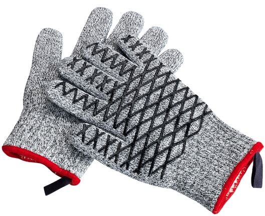 Maximex Grillhandschuhe "2in1" Schnittschutzhandschuhe für Damen, hitzebeständige Küchenhandschuhe von Maximex