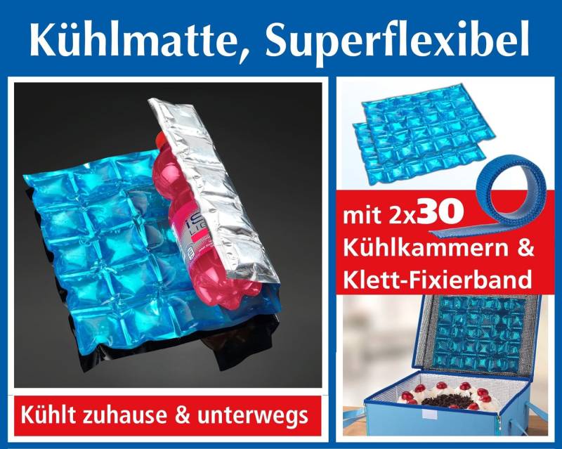 Maximex Kühlakku Kühlmatte superflexibel 2er Set Maße je.: 29 x 24 x 0,5 cm. von Maximex