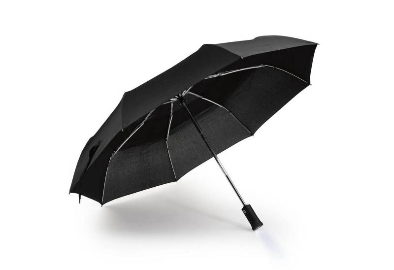 Maximex Taschenregenschirm Regenschirm Taschen Regen Schirm, mit LED Licht Schwarz Ø 100 cm, inkl. Schirmhülle von Maximex