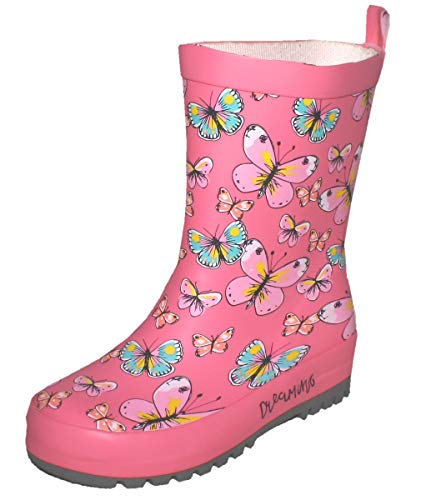 Halbschaft Gummistiefel hoher Naturkautschukanteil, in Rosa Schmetterling von MAXIMO 932300 (numeric_25) von Maximo