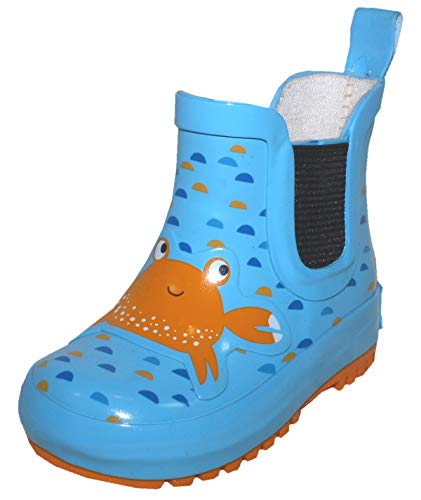 Kurzschaft Gummistiefel hoher Naturkautschukanteil in Aquablau, Mini Krabbe von MAXIMO 931500 (numeric_25) von Maximo Strickmoden