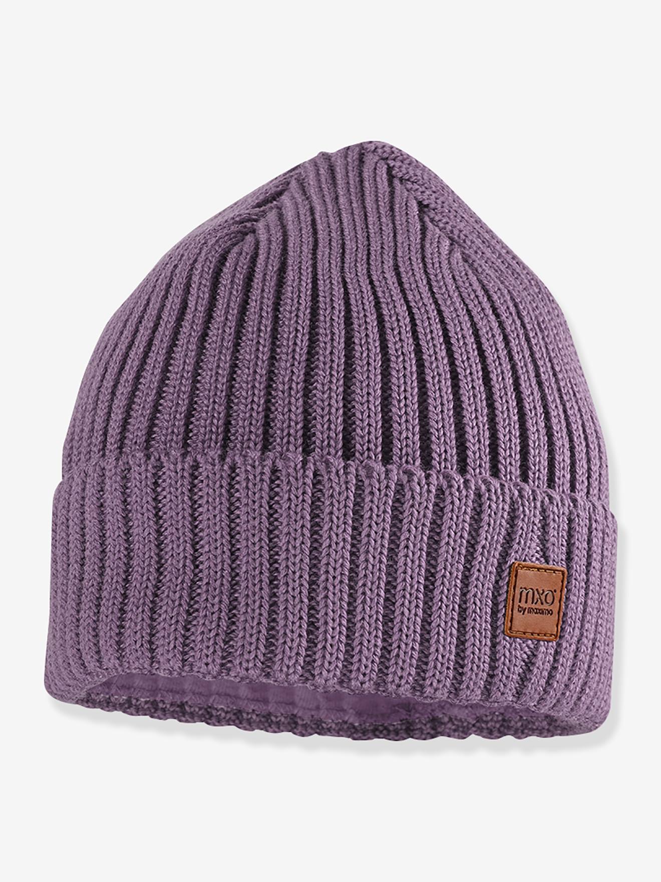Beanie mit Fleecefutter Kinder maximo Merinowolle lila von Maximo