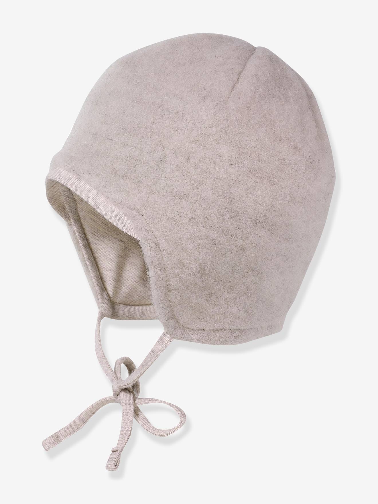 Bindemütze Baby aus Wollfleece maximo mit Bio-Baumwolle von Maximo