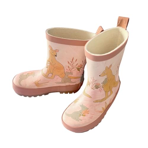 maximo Babygummistiefel, Kindergummistiefel, Gummistiefel für Mädchen, rosa hellterra mit Känguru, Naturkautschuk … (432031274000041, EU Schuhgrößensystem, Kleinkind, Numerisch, M, 22) von maximo
