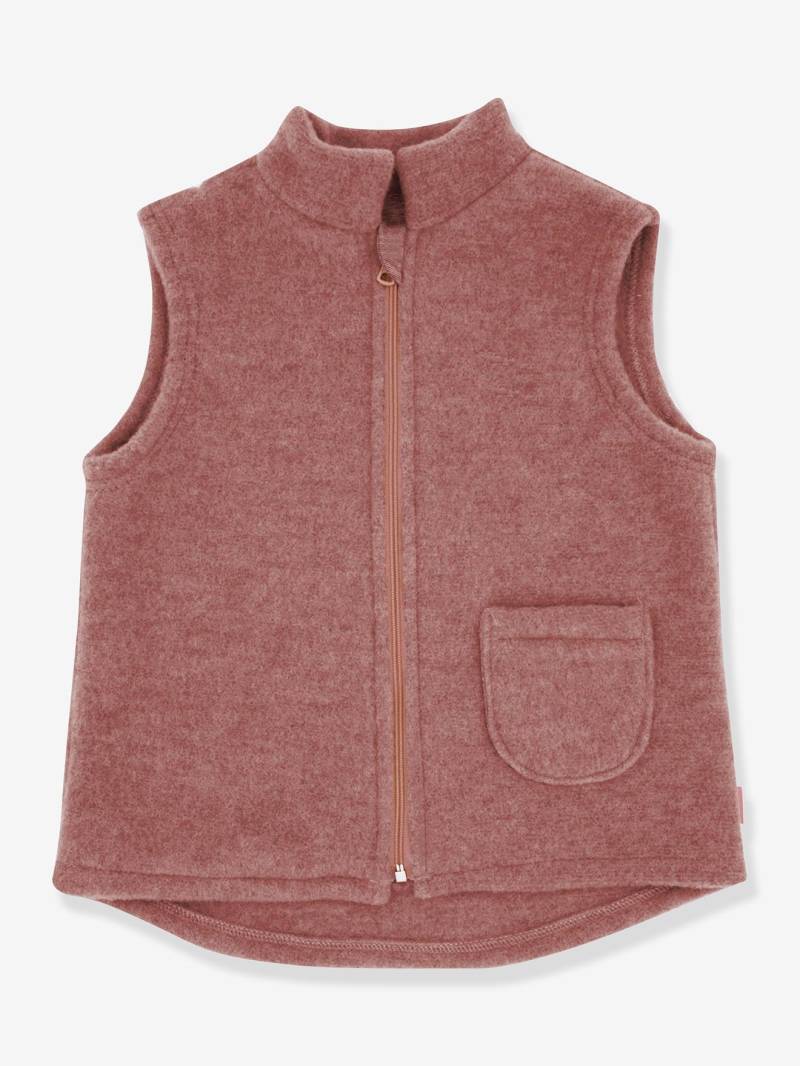 Weste aus Wollfleece Kinder maximo mit Bio-Baumwolle blush von Maximo
