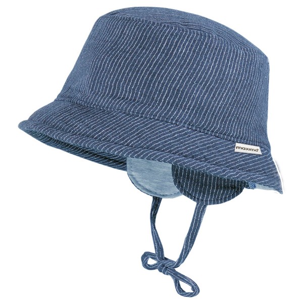 maximo - Baby's Hütchen Musselin Band Ohrenkl. Futter - Hut Gr 43 cm blau von Maximo