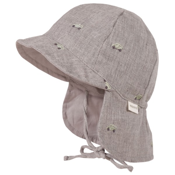maximo - Baby's Schildmütze Nackenschutz Musselin Futter - Cap Gr 41 cm grau von Maximo
