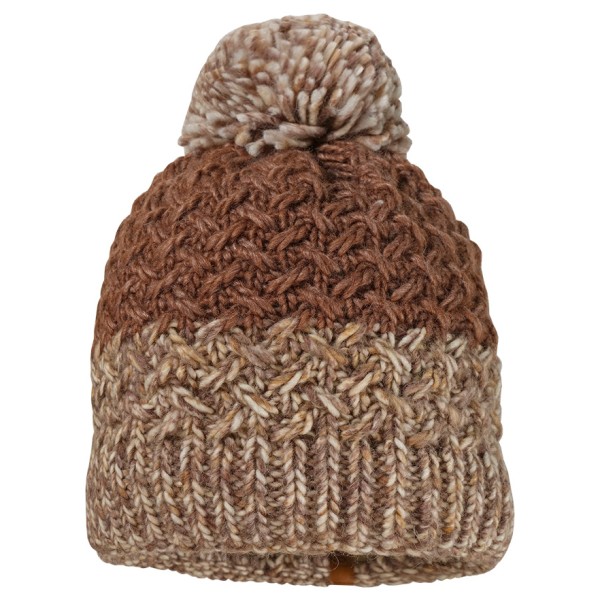 maximo - Boy-Mütze mit Pompon und Vollfutter - Mütze Gr 55 cm braun von Maximo