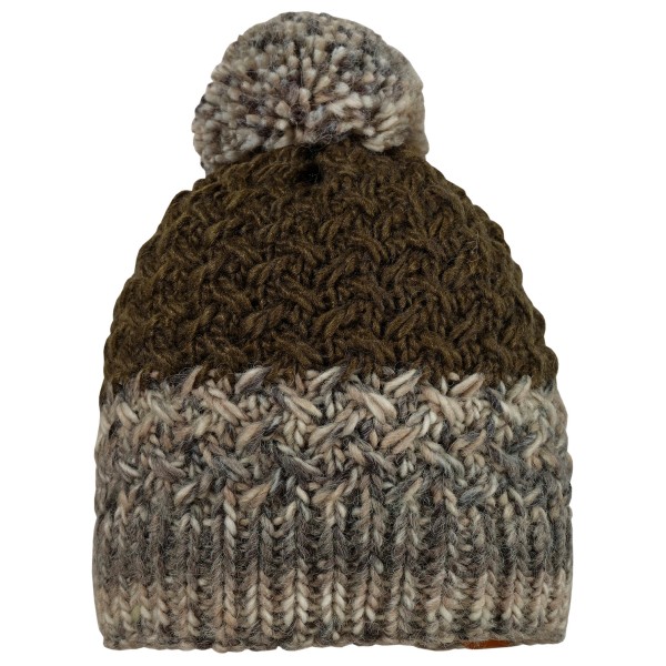 maximo - Boy-Mütze mit Pompon und Vollfutter - Mütze Gr 55 cm braun von Maximo