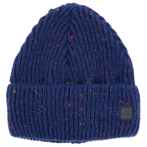 maximo - Girl-Beanie Effektgarn Jerseyfutter mit Umschlag - Mütze Gr 51-53 cm blau von Maximo