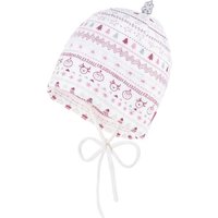 maximo Girls Beanie Nickyplüsch wollweiß-bordeaux von Maximo