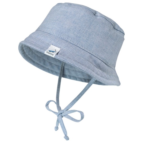 maximo - Kid's Baby Hütchen Futter Bindeband UV 15 - Hut Gr 49 cm grau von Maximo