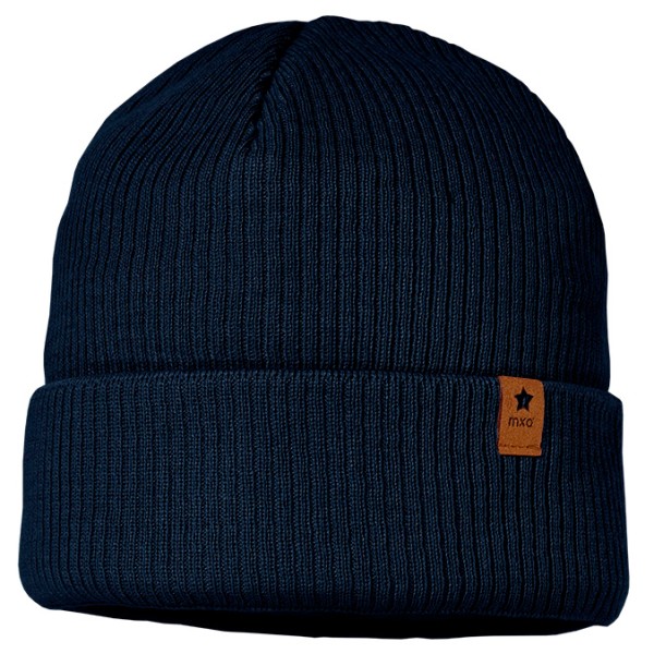 maximo - Kid's Mini-Beanie Umschlag mit Fleecefutter - Mütze Gr 51-53 cm blau von Maximo