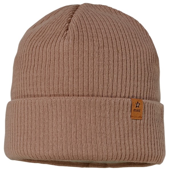 maximo - Kid's Mini-Beanie Umschlag mit Fleecefutter - Mütze Gr 51-53 cm braun von Maximo
