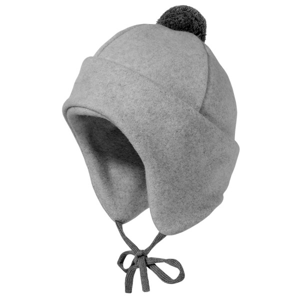 maximo - Kid's Mini-Mütze mit Pompon und Bindeband - Mütze Gr 43-45 cm grau von Maximo