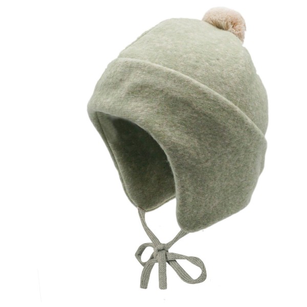 maximo - Kid's Mini-Mütze mit Pompon und Bindeband - Mütze Gr 45-47 cm oliv von Maximo