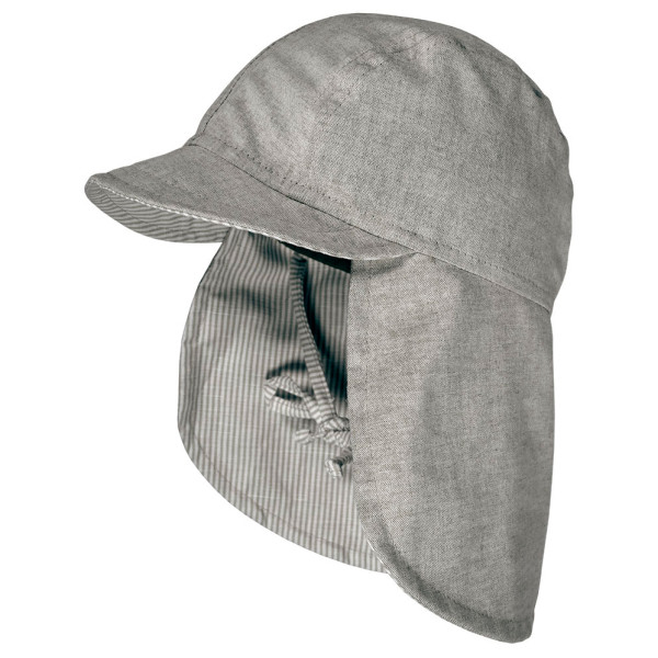 maximo - Kid's Mini-Schildmütze mit Nackenschutz - Cap Gr 47 cm;49 cm grau;lila/blau von Maximo