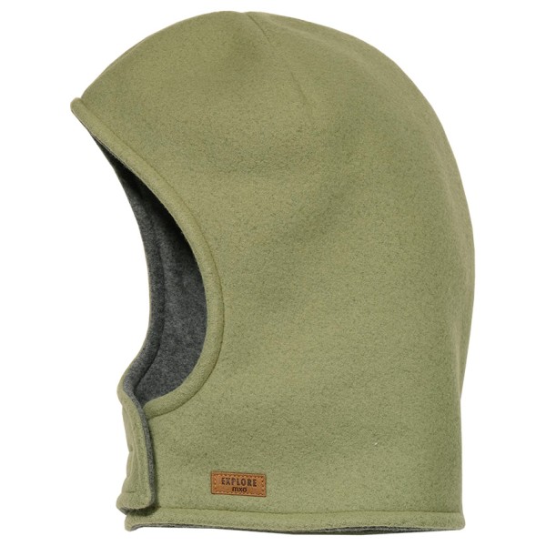 maximo - Kid's Mini-Schlupfmütze Fleece mit Klettverschluß - Mütze Gr 49 cm oliv von Maximo