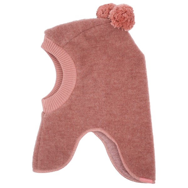 maximo - Kid's Mini-Schlupfmütze mit Wollfleece und Pompons - Sturmhaube Gr 47-49 cm rosa von Maximo