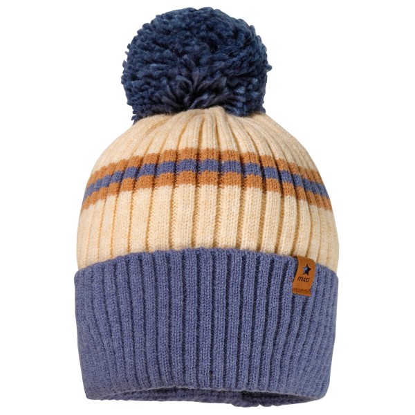 maximo - Kid's Mütze Umschlag mit Pompon und Futter - Mütze Gr 49 cm blau von Maximo