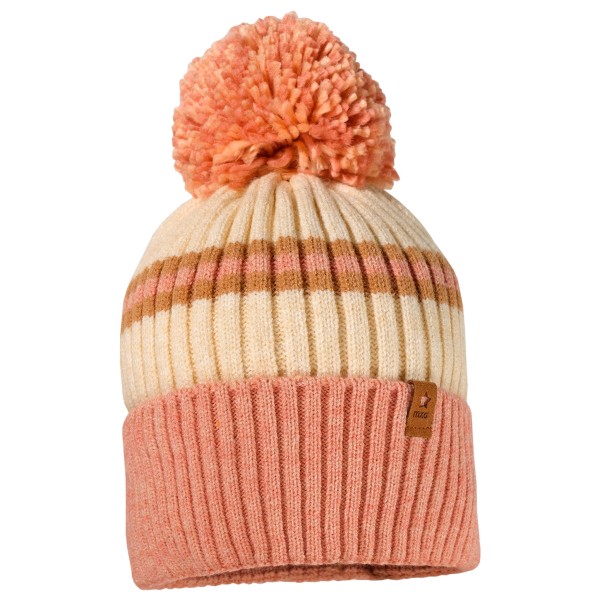maximo - Kid's Mütze Umschlag mit Pompon und Futter - Mütze Gr 53 cm bunt von Maximo