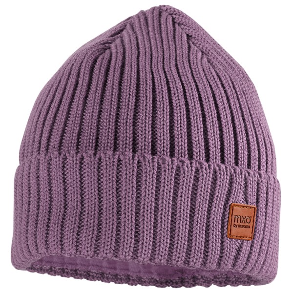 maximo - Kid's Mütze mit Rippe Umschlagrand mit Futter - Mütze Gr 47-49 cm lila von Maximo