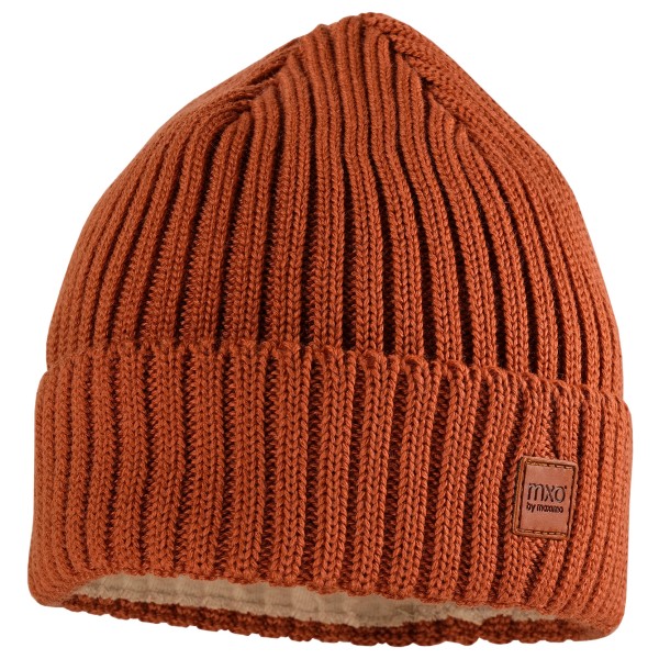 maximo - Kid's Mütze mit Rippe Umschlagrand mit Futter - Mütze Gr 49 cm rot von Maximo