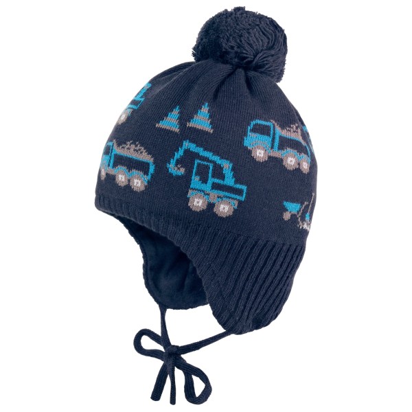 maximo - Mini Boy's Mütze mit Pompon und Band - Mütze Gr 47-49 cm blau von Maximo