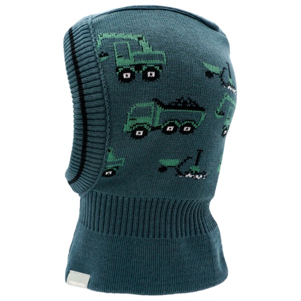 maximo - Mini Boy's Schlupfmütze Baufahrzeuge - Sturmhaube Gr 51-53 cm blau von Maximo