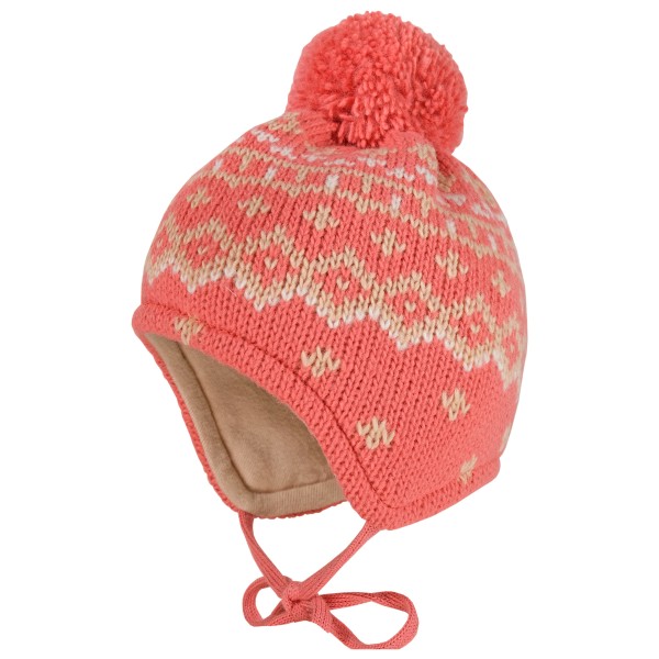 maximo - Mini-Mütze ausgenäht Jacquard Norweger mit Futter - Mütze Gr 43 cm rot von Maximo