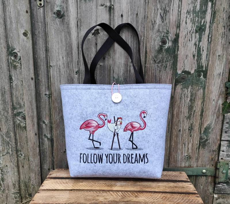 Filzshopper Follow Your Dreams von MaxinesEselstall