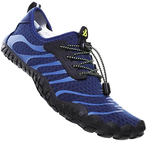 Wasserschuhe Herren Damen Strandschuhe Schwimmschuhe Schnell Trocken Barfuß Surf Schuhe Frauen Meer Schuhe Damen Leichte Unisex Sport Tauchen Pool Schuhe, blau von Maxome