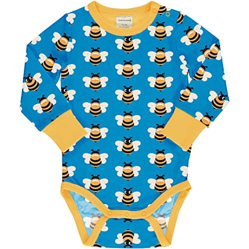 Maxomorra Baby Body mit Bienen PICNIC BEE(62-68, Kurzarm) von Maxomorra