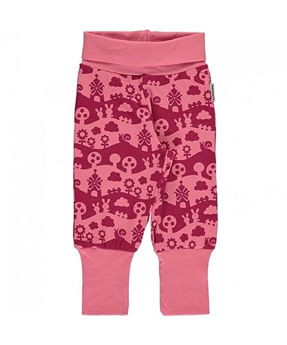 Maxomorra Baby Rib Pants Pink Landscape 98/104 von Maxomorra